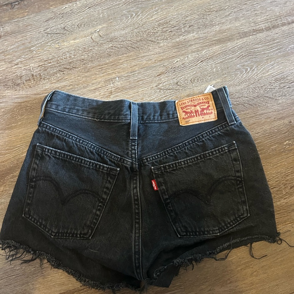 Levi's Women's Black Denim Shorts 501